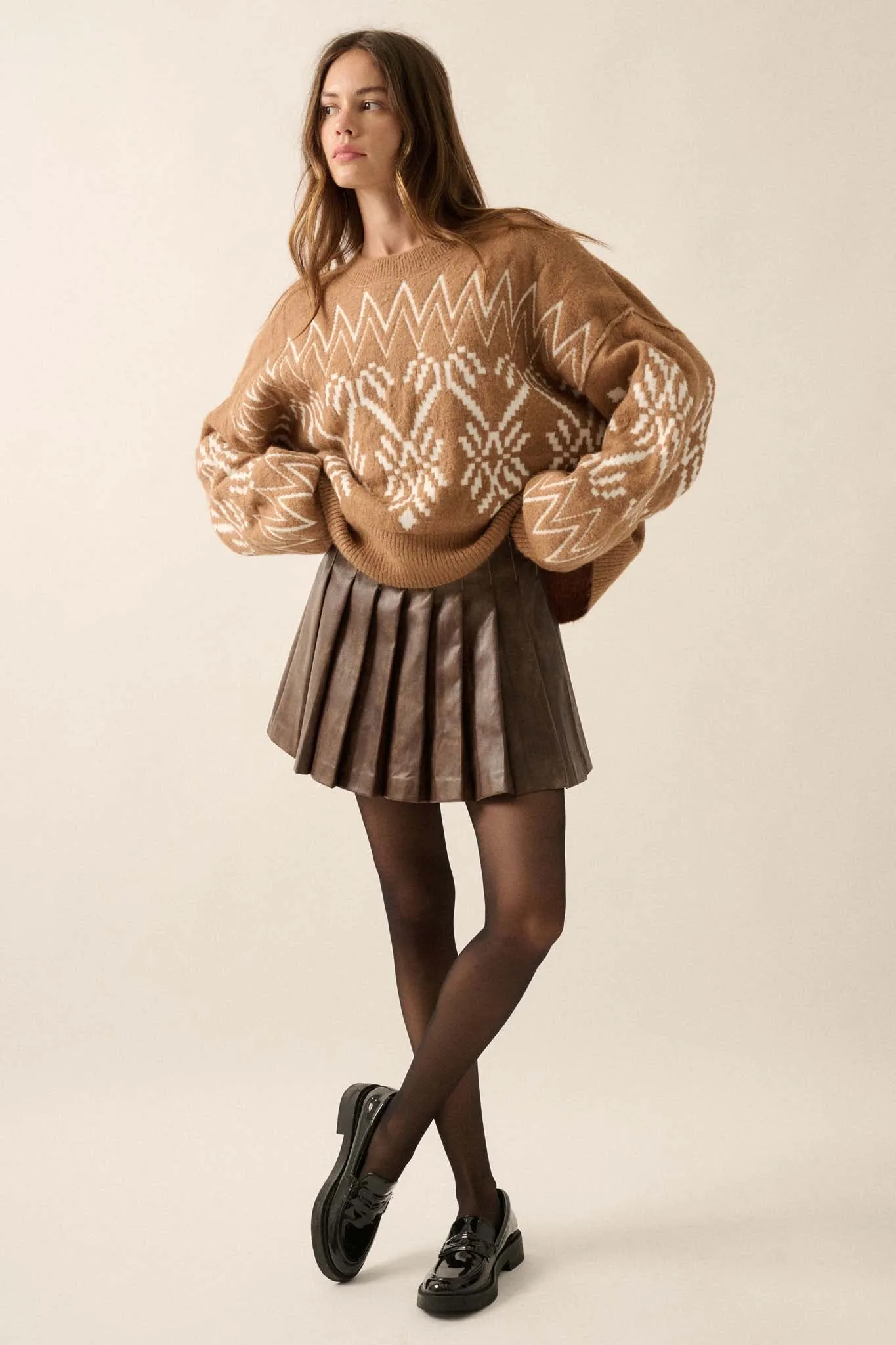 Altitude Adjustment Oversize Alpine Knit Sweater