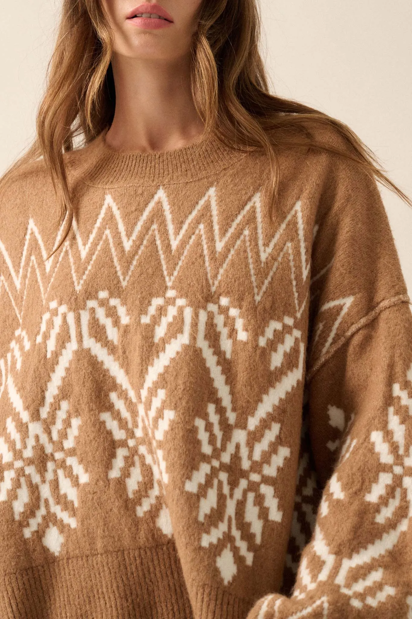 Altitude Adjustment Oversize Alpine Knit Sweater