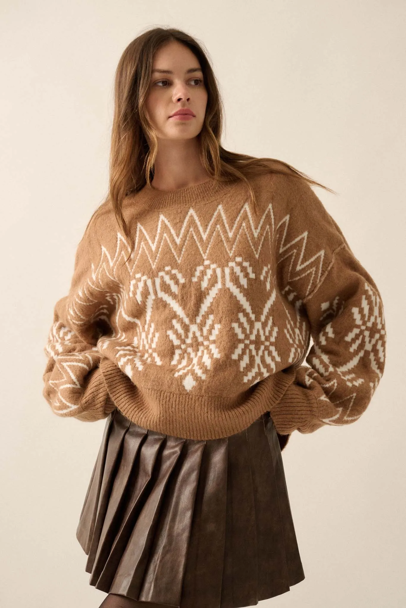 Altitude Adjustment Oversize Alpine Knit Sweater