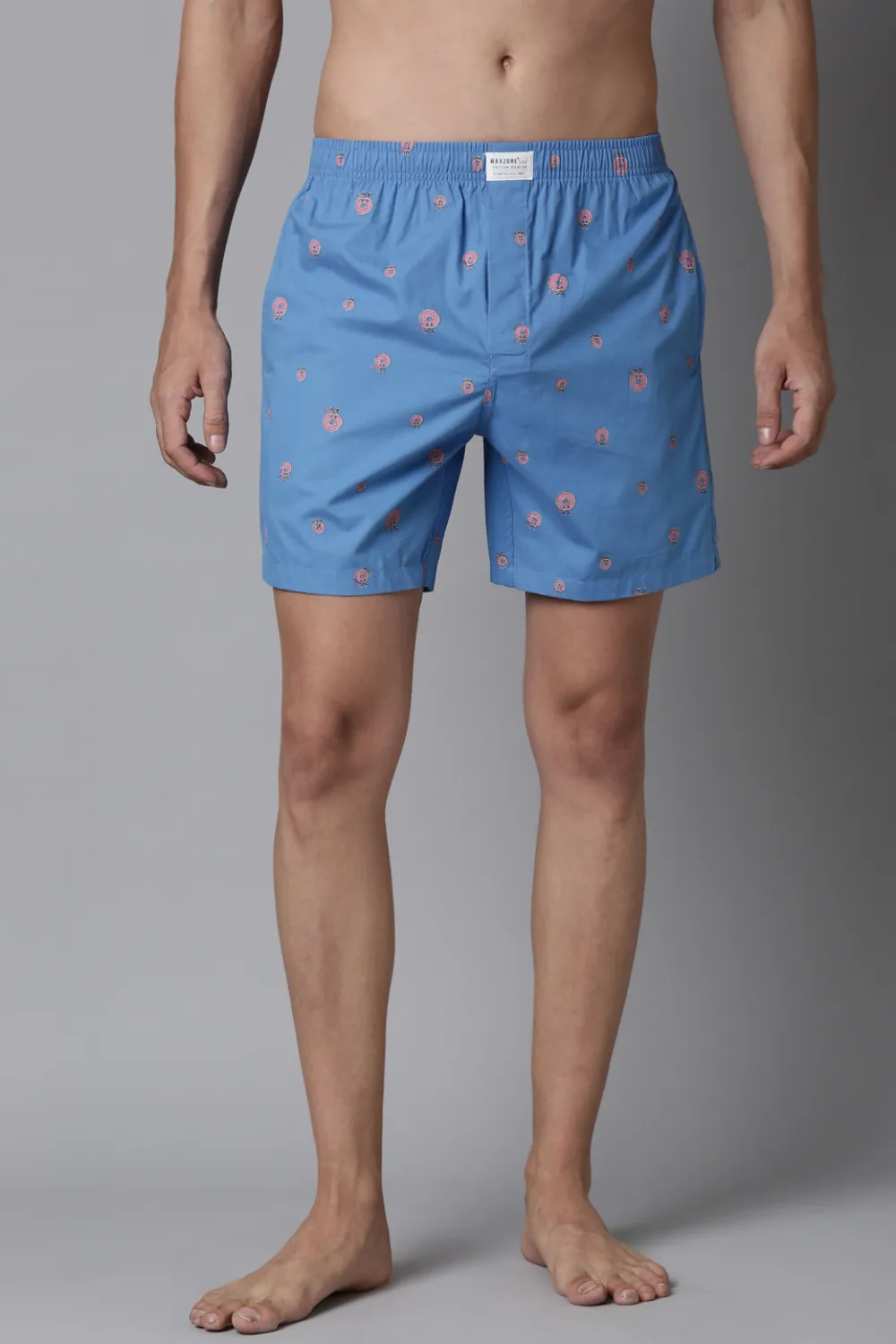 Blue-Lagoon Printed & Rich-Lilac Printed 365 Boxers Combo
