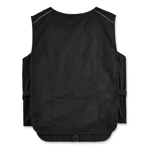 Chill-its 6255 Lightweight Phase Change Cooling Vest, Cotton/polyester, Large/x-large, Black, Ships In 1-3 Business Days