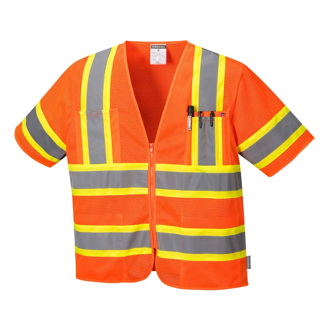 Class 3 Augusta Sleeved High Visibility Vest - Orange - 4XL