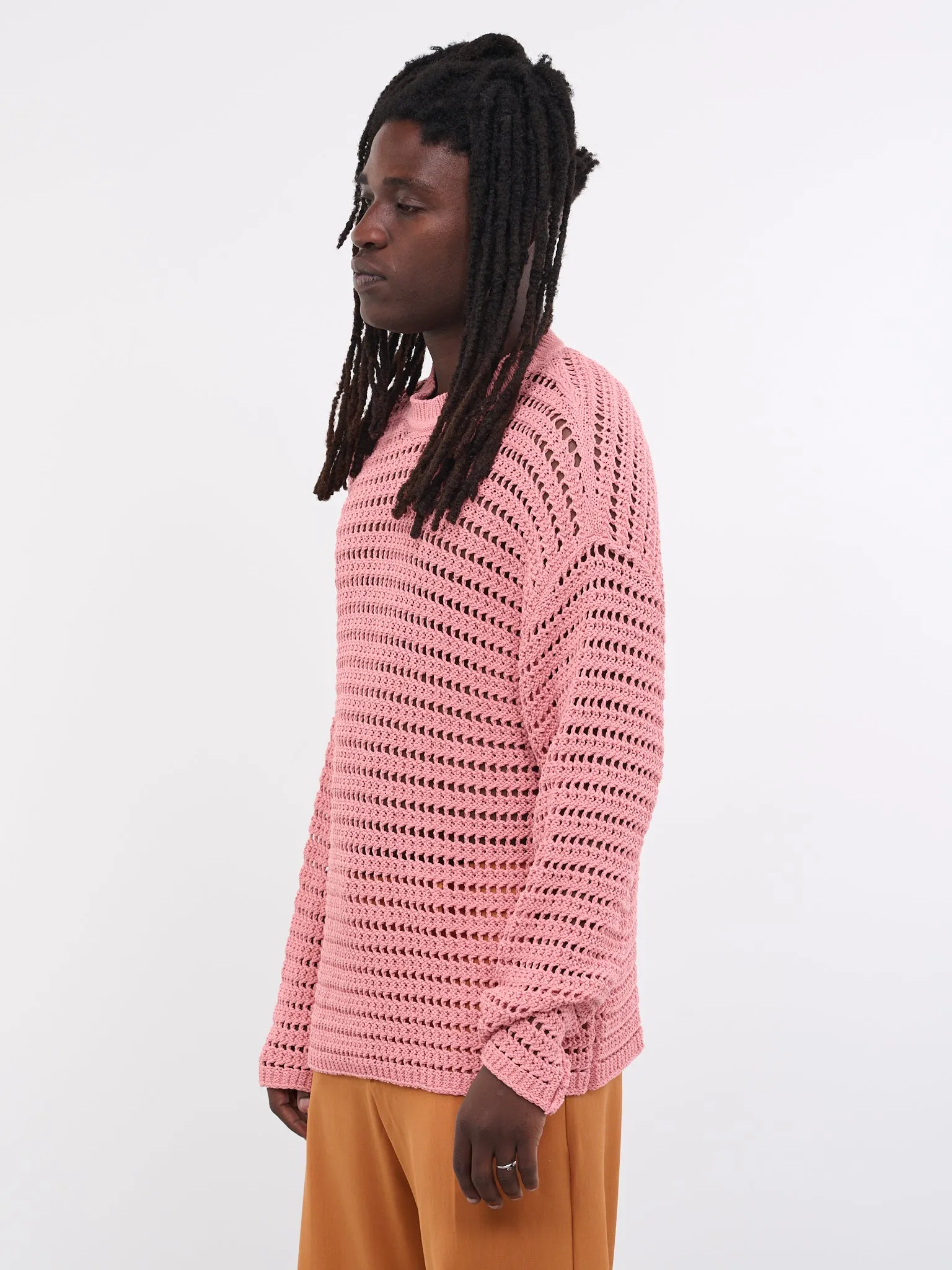 Elton Crochet Sweater (ELTON-M20KN7011-PALE-PINK)