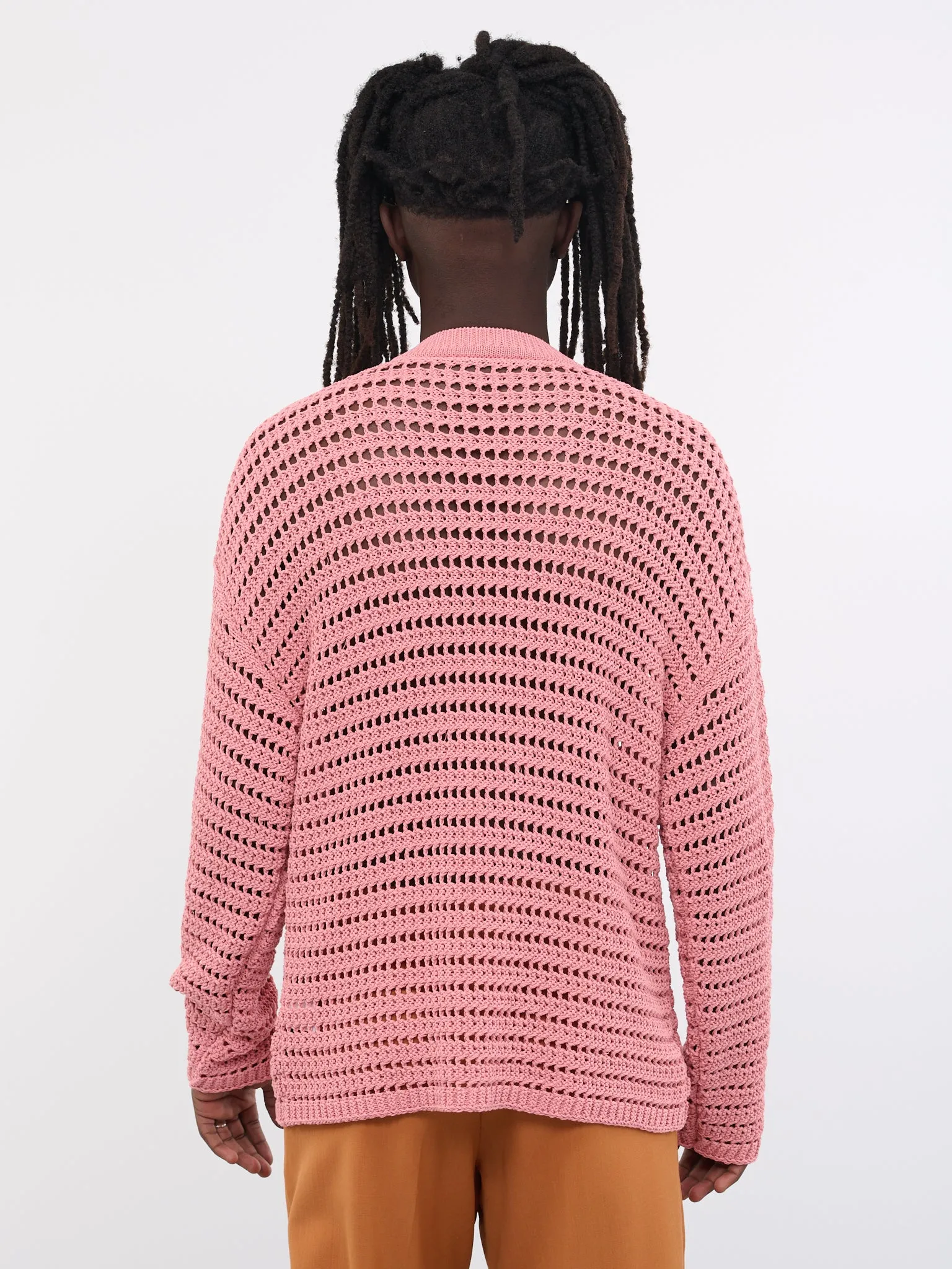 Elton Crochet Sweater (ELTON-M20KN7011-PALE-PINK)