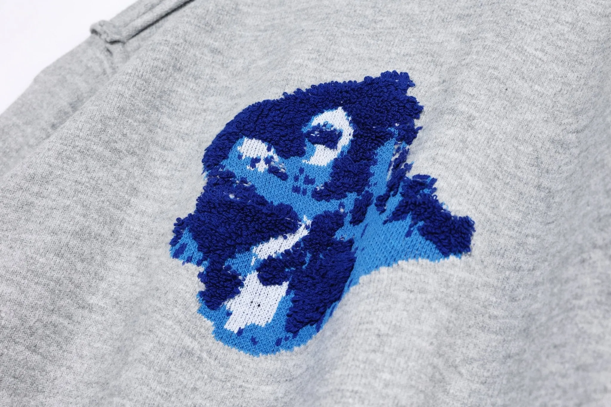 Embroid Dinosaur Sweater Grey