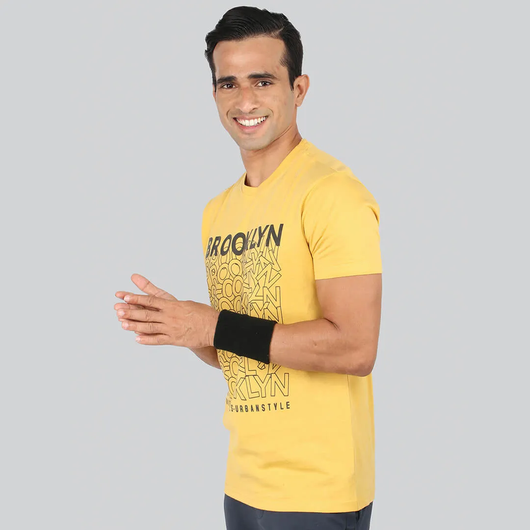 Graphic Printed T-shirt - Ocher