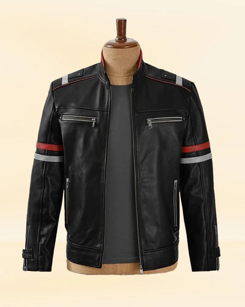 LEATHER JACKET WORN BY ANDERS BAASMO CHRISTIANSEN IN ASPHALT BURNING | ANDERS BAASMO CHRISTIANSEN LEATHER JACKET
