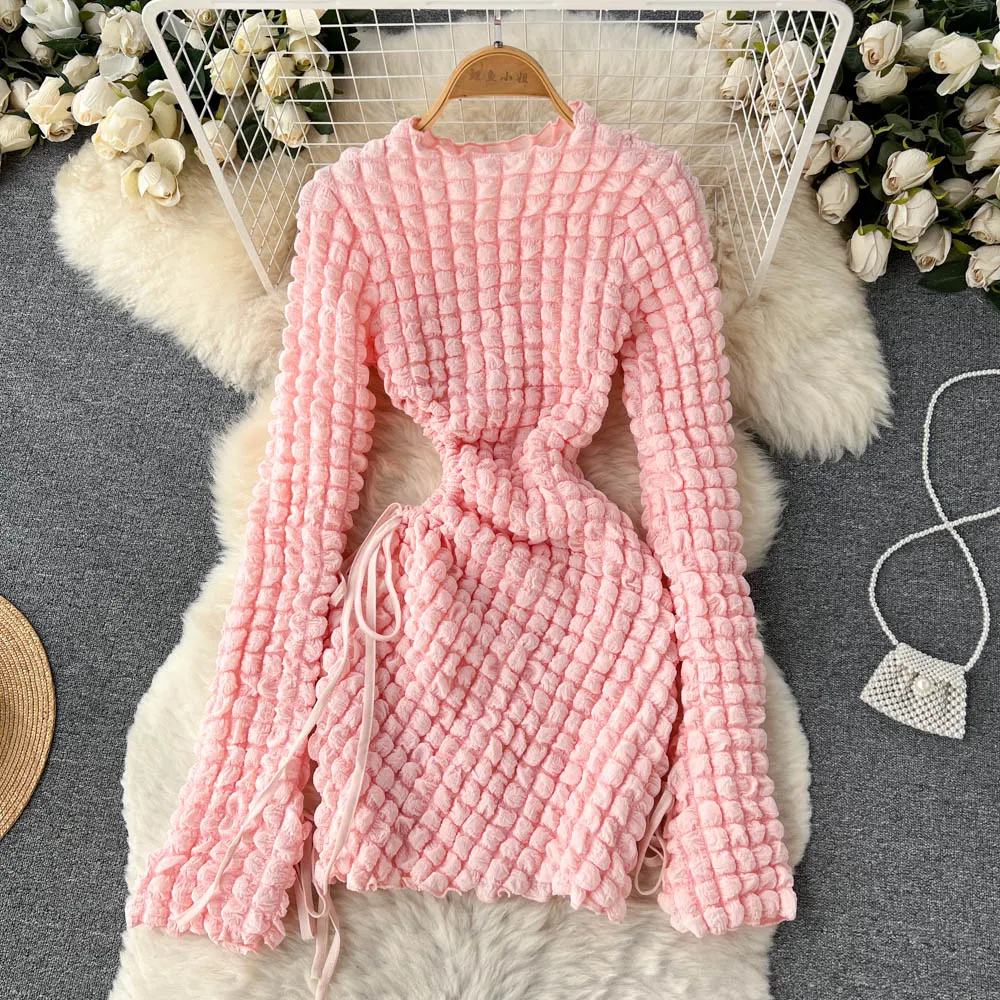 Madison Puff Plaid Sheath Dress