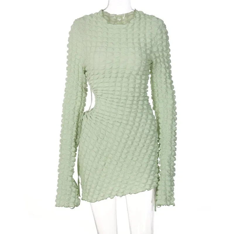 Madison Puff Plaid Sheath Dress