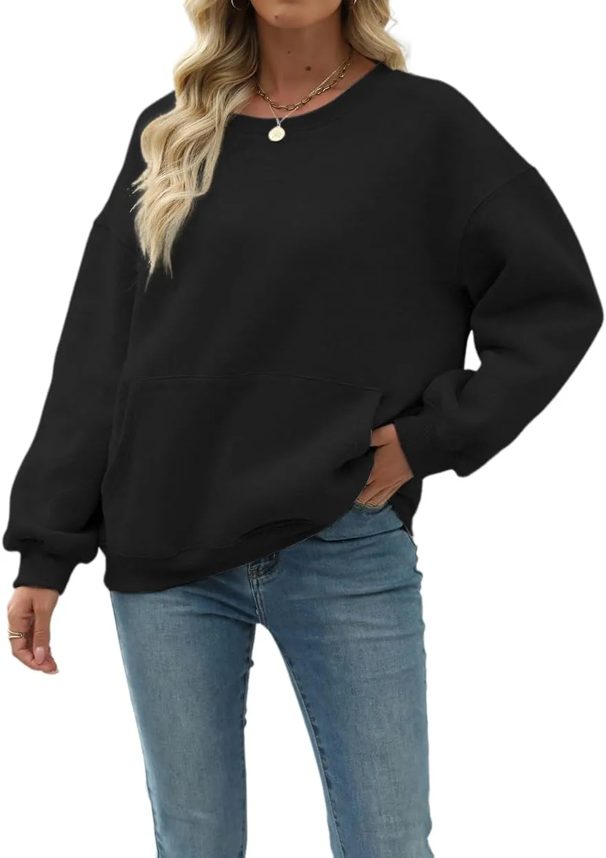 Nfison Womens Oversized Hoodies Sweatshirts Long Sleeve Casual Sweater Pullover Fall Outfits with Pocket
