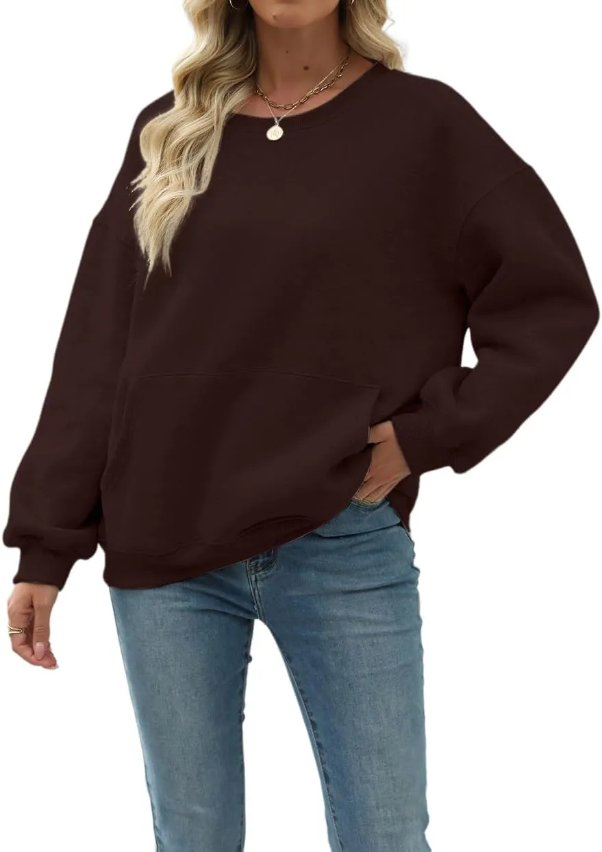 Nfison Womens Oversized Hoodies Sweatshirts Long Sleeve Casual Sweater Pullover Fall Outfits with Pocket