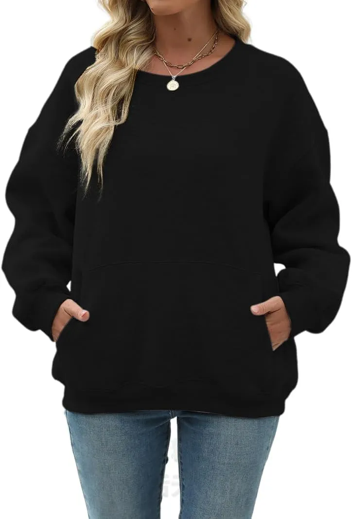 Nfison Womens Oversized Hoodies Sweatshirts Long Sleeve Casual Sweater Pullover Fall Outfits with Pocket