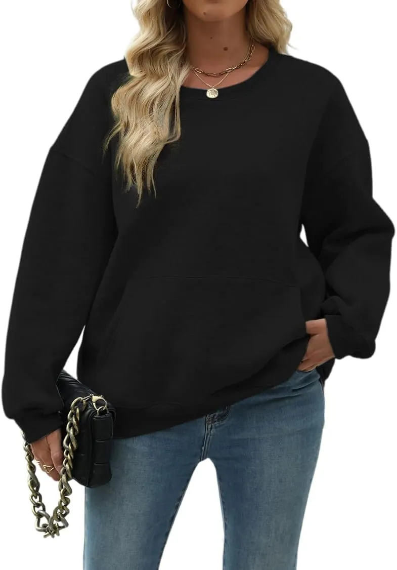 Nfison Womens Oversized Hoodies Sweatshirts Long Sleeve Casual Sweater Pullover Fall Outfits with Pocket