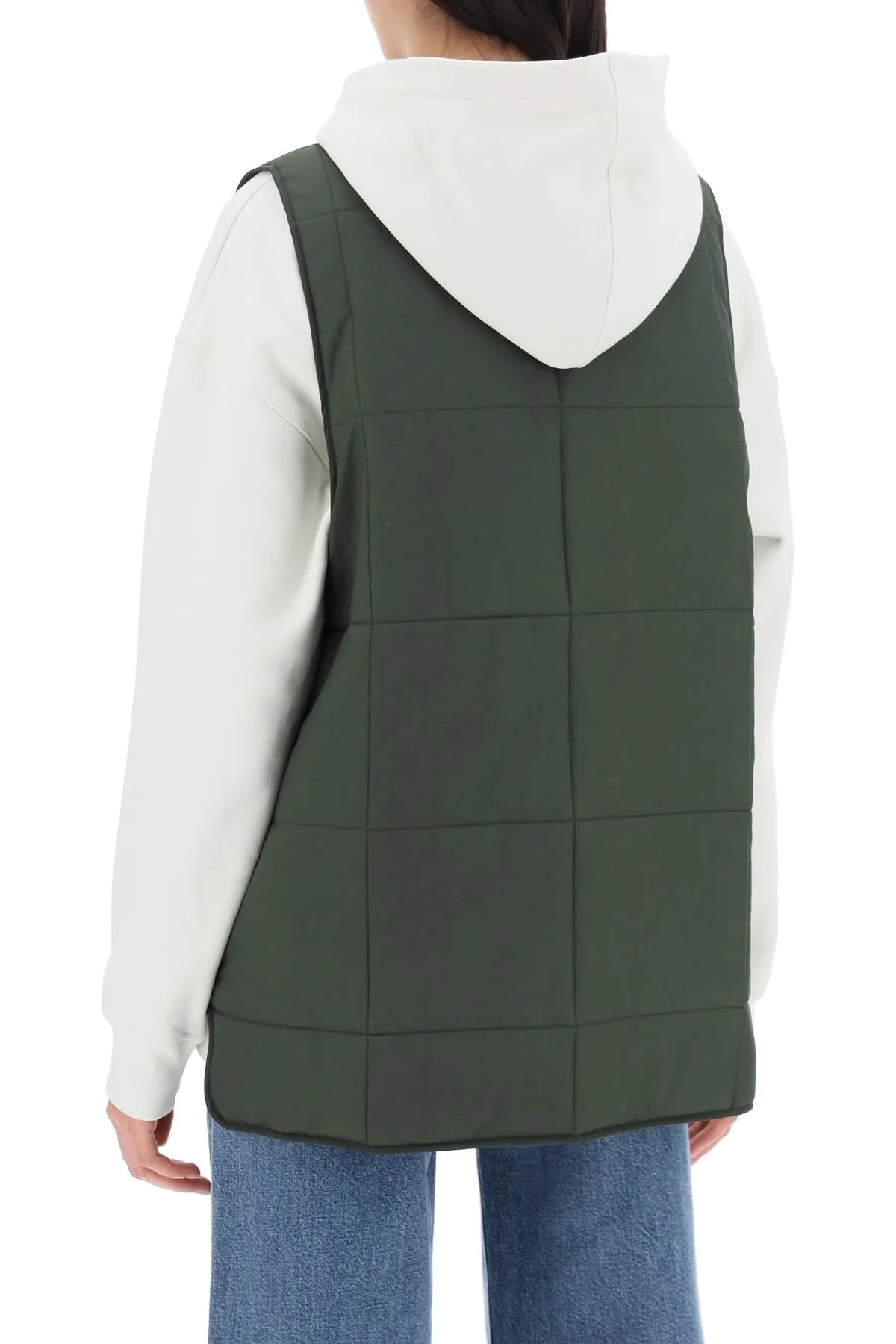 quilted boxy F8934 KOMBU GREEN