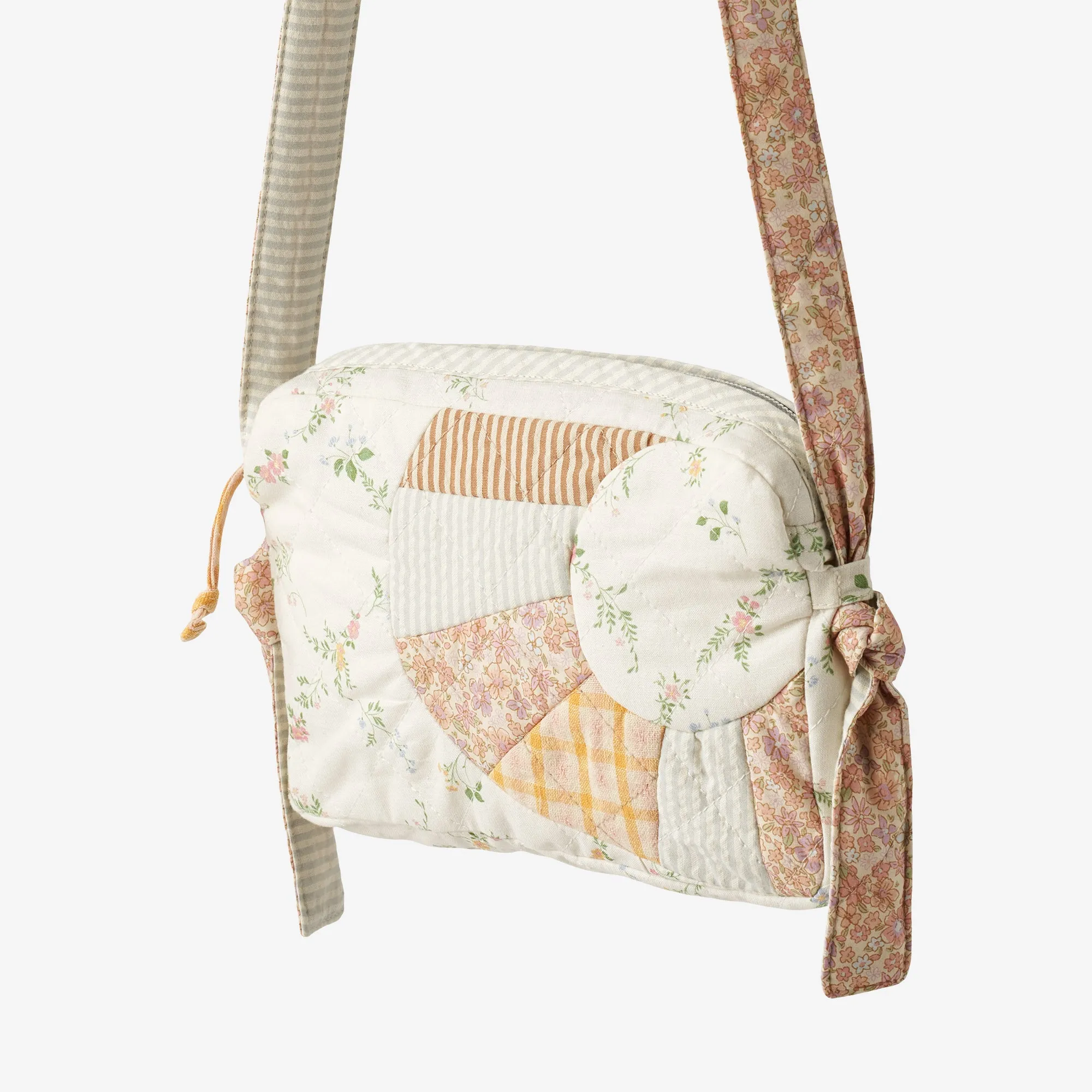 Sunday Bag Moono - ivory checked flowers