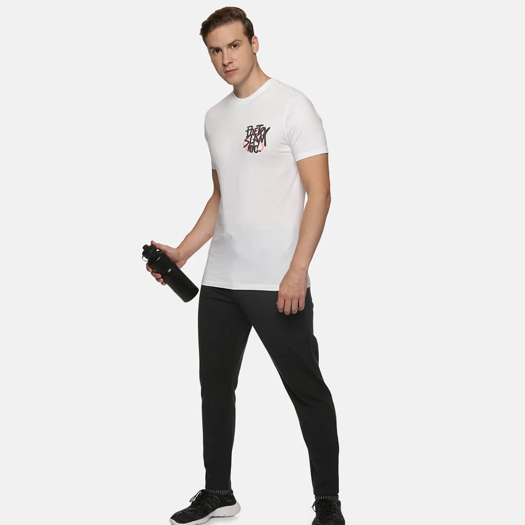 White Graphic Printed T-shirts - Poetry