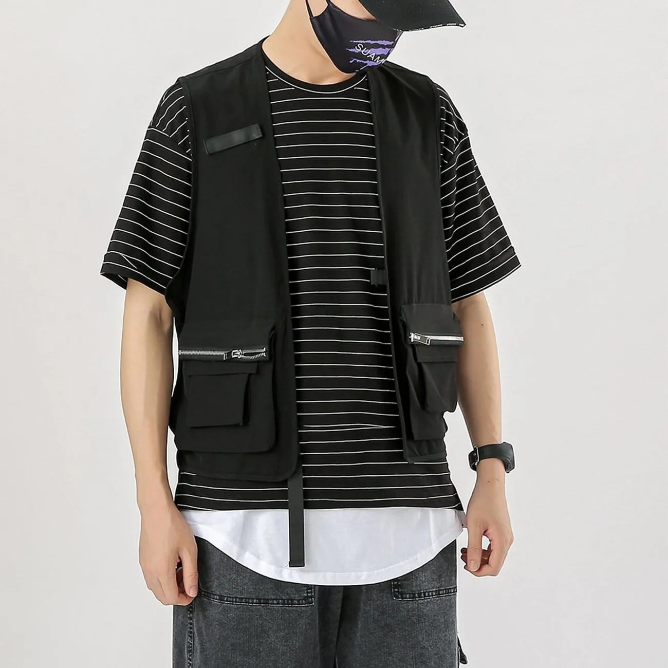 WLS Combat Zipper Pocket Cardigan Vest